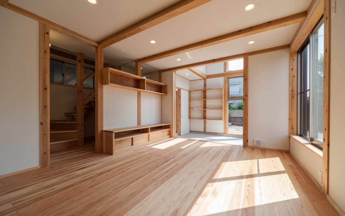 造作材加工だから出来る自由な空間